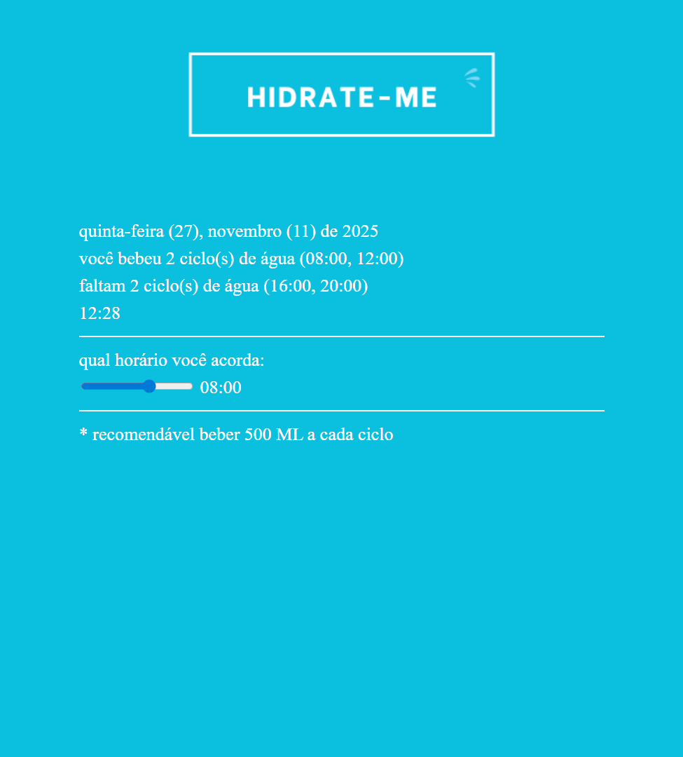 Guia de hidratação.